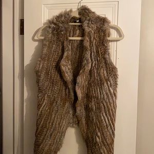 Real fur vest